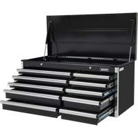 Industrial Tool Chest, 41" W, 10 Drawers, Black MAS Chibougamau