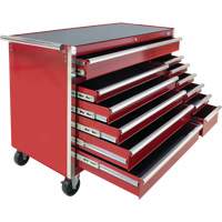 Chariot &agrave; outils industriel, 12 tiroirs, 56" la x 24-1/2" p x 38-1/8" h, Rouge MAS Chibougamau