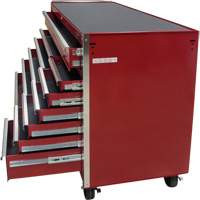 Chariot &agrave; outils industriel, 12 tiroirs, 56" la x 24-1/2" p x 38-1/8" h, Rouge MAS Chibougamau