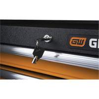 GSX Series Tool Chest, 26" W, 4 Drawers, Black/Orange MAS Chibougamau