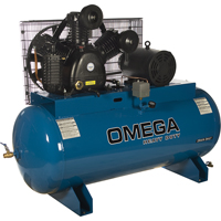 Compresseurs d'air s&eacute;rie industrielle - Compresseurs horizontaux - Deux &eacute;tages, 100 gal. (120 gal. US) MAS Chibougamau
