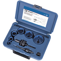 Premium Plumber's Holesaw Kit, 8 Pieces MAS Chibougamau
