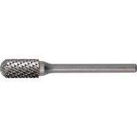 CLEVELAND Solid Carbide Burrs - Cylinder Shape with Ball Nose, SC-42, 1/8" Dia., 9/16" Depth of Cut MAS Chibougamau