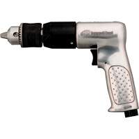 Perceuse pneumatique, 4 pi³/min, 1/4" NPTF, 94 dBA, 1/2" mandrin, Avec cl&eacute; MAS Chibougamau