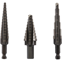 Unibit&reg; Step Drill Set, 3 Pieces, High Speed Steel MAS Chibougamau