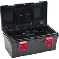 Coffre &agrave; outils robuste, 17-1/2" la x 9-1/2" p x 8" h, Noir MAS Chibougamau