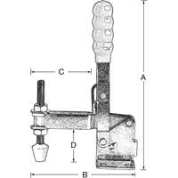 Brides de fixation verticales, Force de serrage 200 lb, Vertical MAS Chibougamau