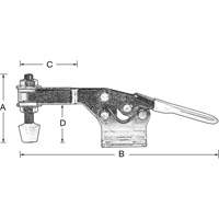 Brides de fixation horizontale, Force de serrage 200 lb, Horizontal MAS Chibougamau