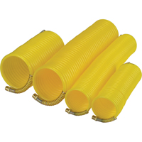 Tuyaux pneumatiques en nylon spiral&eacute; a/raccords, Air, 1/4" DI x 25' lo, Nylon, 200 psi &agrave; 23°C MAS Chibougamau