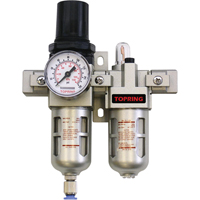 Filtreur/r&eacute;gulateur & lubrificateur compact Airflo (manom&egrave;tre compris), 1/4" NPT MAS Chibougamau