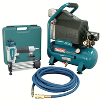 Trousses de compresseur d'air et Cloueuse Brad, &eacute;lectrique, 2,6 gal. (2,6 gal. US), 130 PSI, 120/1 V MAS Chibougamau