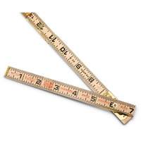 Red End&reg; Oversized Brick Mason Rule, 6' L, Wood, 1/16" Graduations MAS Chibougamau