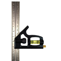 &eacute;querre combin&eacute;e Johnson 406EM, 6'' x 1'' lo, 1/32" Graduations, Acier, Ordinaire MAS Chibougamau