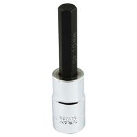 Bit Socket, Hex, 10 mm x 81 mm L, 1/2" Square Drive Drive MAS Chibougamau