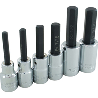 Hex Head Socket Set, Hex, 1/2" Drive, 6 Pcs MAS Chibougamau