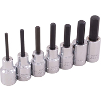 Hex Head Socket Set, Hex, 3/8" Drive, 7 Pcs MAS Chibougamau