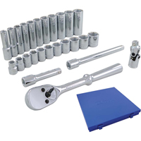 Socket & Attachment Set, 26 Pcs, 3/8" Drive Size, Deep MAS Chibougamau