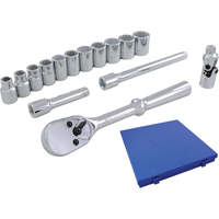 Socket & Attachment Set, 15 Pcs, 3/8" Drive Size MAS Chibougamau