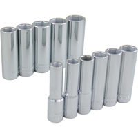 Socket Set, 11 Pcs, 3/8" Drive Size, Deep MAS Chibougamau