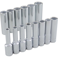 Socket Set, 14 Pcs, 3/8" Drive Size, Deep MAS Chibougamau