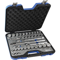 SAE & Metric Socket & Attachments Set, 38 Pcs, 1/2" Drive Size MAS Chibougamau