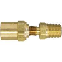 1/4" NPT Reusable Hose Fitting, 5/8" Dia., Brass MAS Chibougamau