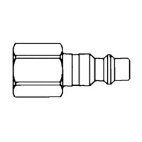 Quick Couplers - 1/2" Industrial, One Way Shut-Off - Plugs, 3/8" MAS Chibougamau