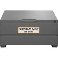Jobsite Sloped Lid Storage Box, 60" x 30" x 39-3/8", Steel, Grey MAS Chibougamau
