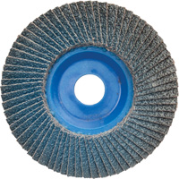 Disque &agrave; lamelles &agrave; grain grossier BlueFire, 5" x 7/8", Type 27, Grain 60, Alumine de zirconium MAS Chibougamau