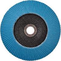 Disque &agrave; lamelles &agrave; grain grossier BlueFire, 7" x 7/8", Type 27, Grain 80, Alumine de zirconium MAS Chibougamau