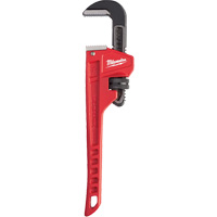 Pipe Wrench, 1-1/2" Jaw Capacity, 10" Long, Powder Coated Finish, Ergonomic Handle MAS Chibougamau
