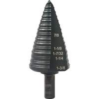 Foret &eacute;tag&eacute; &agrave; trous multiples no 12, 7/8" - 1-3/8", Incr&eacute;ments de 1/16", Acier rapide MAS Chibougamau