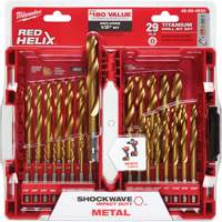 Jeu de forets Shockwave Red Helix, 29 morceaux, Titane MAS Chibougamau