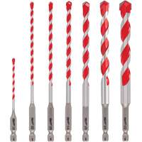 Grand jeu de forets pour perceuse &agrave; percussion Shockwave, 7 morceaux, Carbure MAS Chibougamau