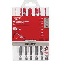 Grand jeu de forets pour perceuse &agrave; percussion Shockwave, 7 morceaux, Carbure MAS Chibougamau