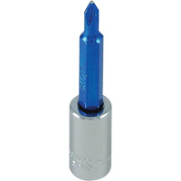 Douille tournevis &agrave; embout bleu, Phillips, #1, Prise 1/4" MAS Chibougamau