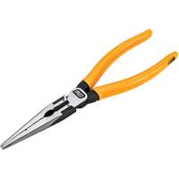 Pitbull Dipped Handle Long Nose Pliers, 8" L MAS Chibougamau
