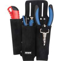 Porte-outils pour monteur de ligne, Porte-outil multiple, Cuir, 3 Poches MAS Chibougamau