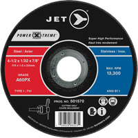 A60PX Power-Xtreme Cut-Off Wheel, 4-1/2" x 1/32", 7/8" Arbor, Type 1, 13300 RPM MAS Chibougamau