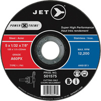 A60PX Power-Xtreme Cut-Off Wheel, 5" x 1/32", 7/8" Arbor, Type 1, 12200 RPM MAS Chibougamau