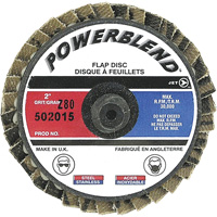 PowerBlend Roll-On Flap Disc, 2" x Type R, Z80 Grit MAS Chibougamau