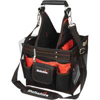 11" Electrical/Maintenance Tool Carrier with Parts Tray, Ballistic Polyester, Black/Red MAS Chibougamau