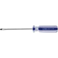Tournevis &agrave; fente bleu transparent avec bandes, Tige de 3/16", Ronde, Prise en Plastique MAS Chibougamau