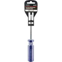 Tournevis &agrave; fente bleu transparent avec bandes, Tige de 1/4", Ronde, Prise en Plastique MAS Chibougamau