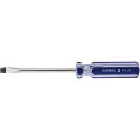 Tournevis &agrave; fente bleu transparent avec bandes, Tige de 1/4", Ronde, Prise en Plastique MAS Chibougamau