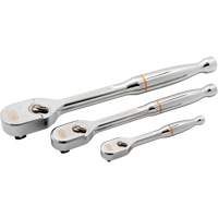 1/4", 3/8" & 1/2" Drive 120XP Full Polish Teardrop Ratchet Set MAS Chibougamau