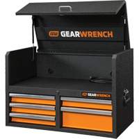 GSX Series Tool Chest, 36" W, 5 Drawers, Black/Orange MAS Chibougamau