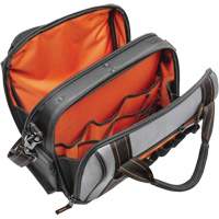 Sac ouvert de 14" pour outils d'ouvrier, Polyester, 32 pochettes, Noir/Gris MAS Chibougamau