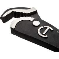 Cl&eacute; bimat&eacute;riau auto-ajustable pour tuyau, Cap des m&acirc;choires 1-1/2", Longueur 12", Fini Oxyde noir, Prise Coussin&eacute;e MAS Chibougamau