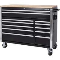 HDRC5212 Armoire mobile de s&eacute;rie HD, 12 tiroirs, 51-1/4" la x 21" p x 40-3/10" h, Noir MAS Chibougamau